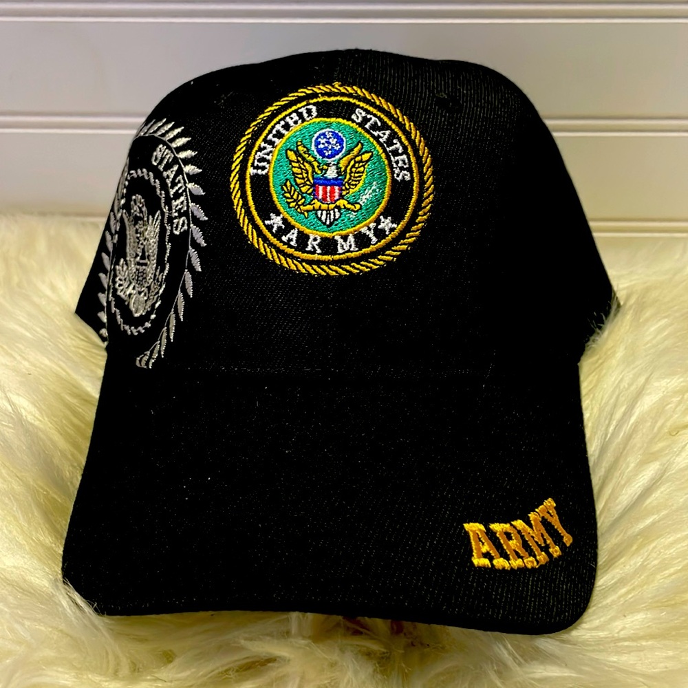 US Army Black Embroidered Baseball Cap